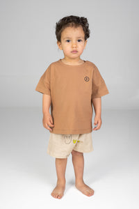 Loose fit T-shirt Tan Logo Black - Baby