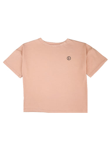 Loose fit T-shirt Logo Peach