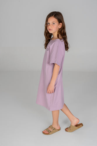 Loose fit T-shirt Dress Lilac