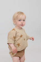 Loose fit Boxy T-shirt Stars Camel, Baby